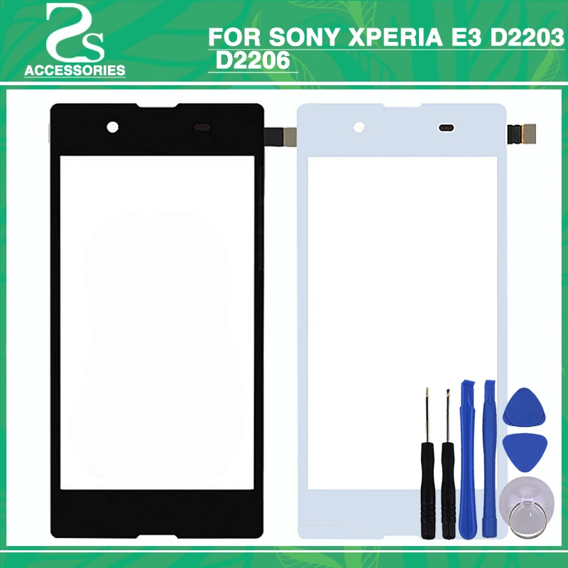 

Touch Screen For Sony Xperia E3 D2203 D2206 4.5" Touch Panel Digitizer Sensor Front Glass Lens With Tools