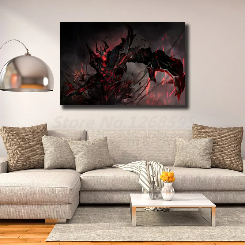 Dota 2 Shadow Fiend обои HD Wall Art Холст постер и печать холст Картина декоративная картина