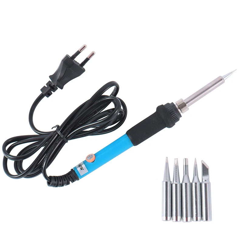 220V 60W Electric Soldering Iron Set Adjustable Temperature Welding Solder Iron Tool with 5 Solder Iron Tips for Repair Tool Set 220V 60W Electric Soldering Iron Set Adjustable Temperature Welding Solder Iron Tool with 5 Solder Iron Tips for Repair Tool Set