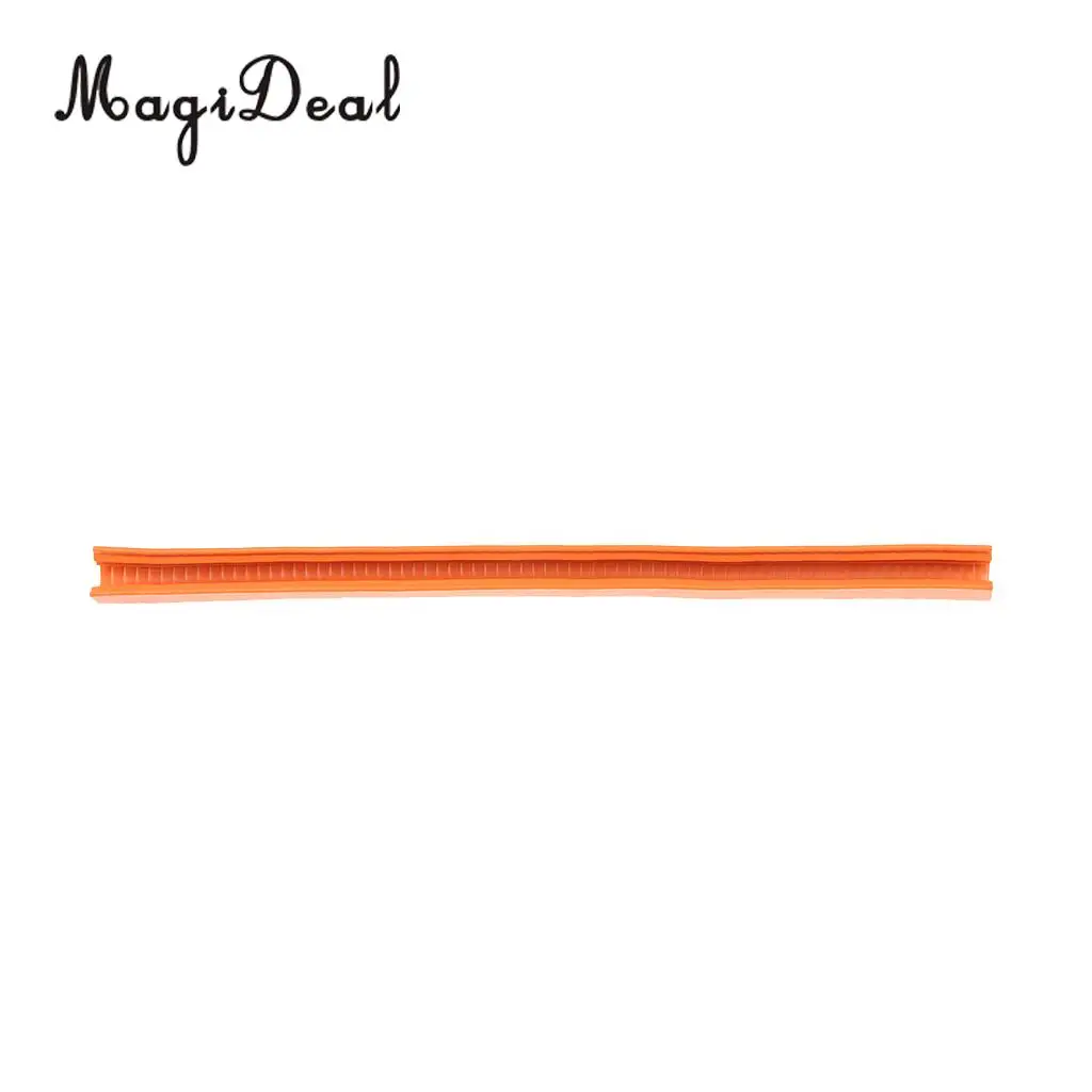 2pcs Rubber Skateboard Deck Protection Strip Nose Tail Edge Guard Orange