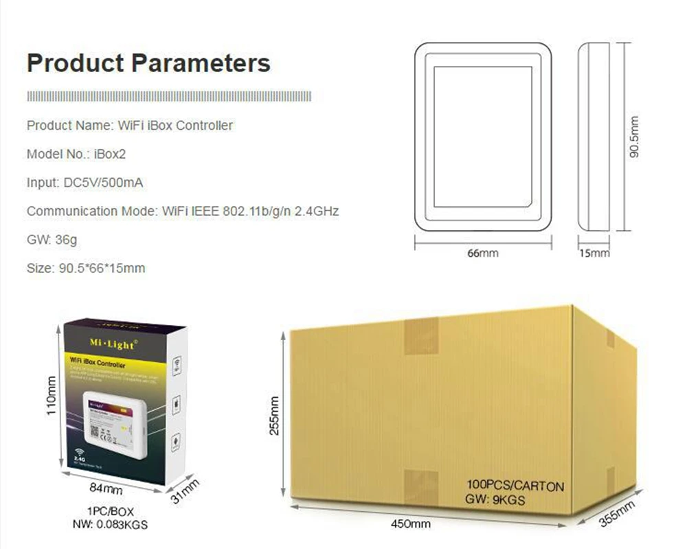 Wi-Fi iBox2 светодиодный контроллер DC5V 2,4G wifi-патрон, умный свет Светодиодная лента контроллер для Mi светильник светодиодный панель с лампочками огни