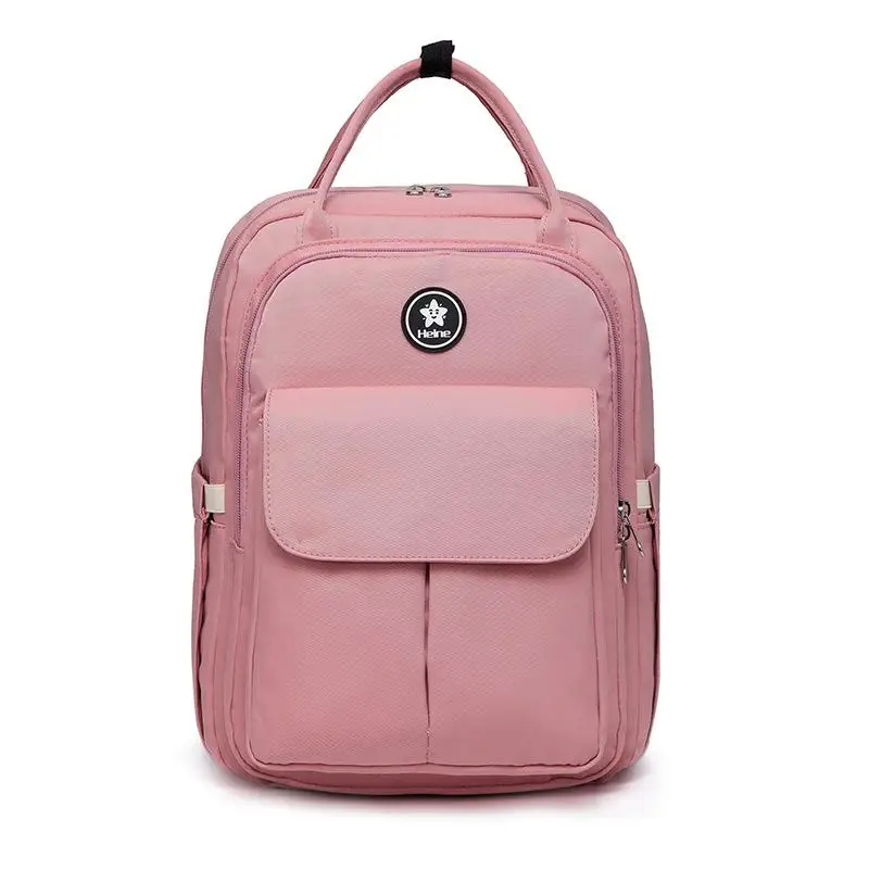 Модная сумка для подгузников для мам, сумка для подгузников, большая вместительность, детский рюкзак для путешествий, дизайнерская сумка для кормления, сумка для подгузников для ухода за ребенком - Цвет: Pink