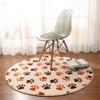 

Round thick coral fleece carpet bedroom coffee table living room blanket round yoga mat children's rug computer chair carpet