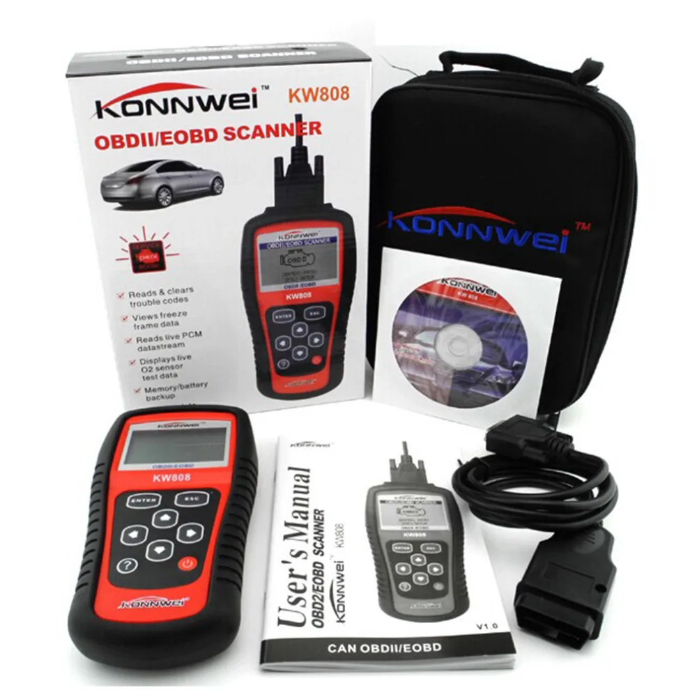 Новый автомобильный диагностический инструмент Autel OBD сканер OBD2 сканер Код считыватель сканер KW808 горячая распродажа Новый автомобильный диагностический инструмент Autel OBD сканер OBD2 сканер Код считыватель сканер KW808 горячая распродажа