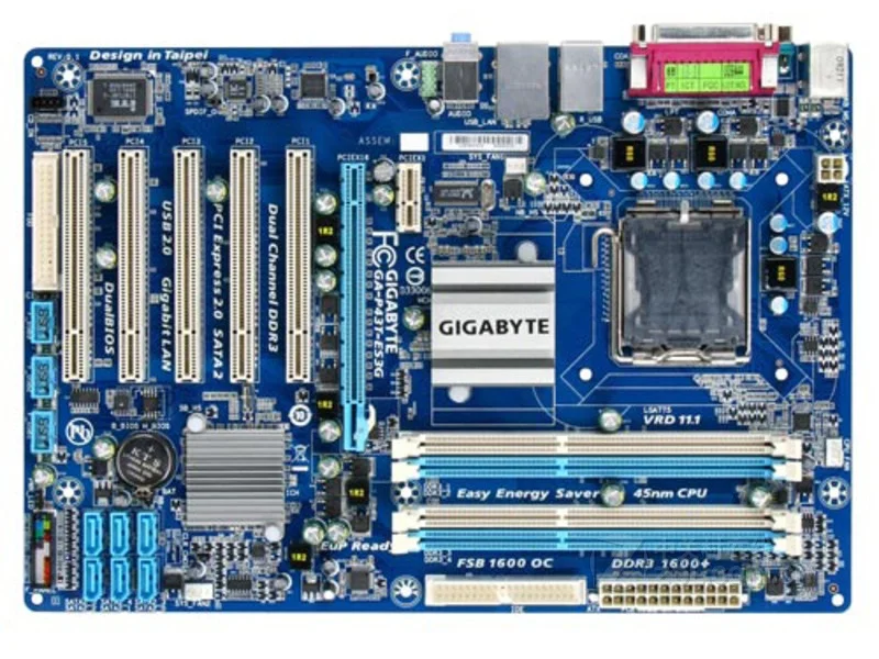 Б/у десктопная Материнская плата Gigabyte GA-P43T-ES3G Socket 775 DDR3 P43T-ES3G Board 16GB P43 | Компьютеры и