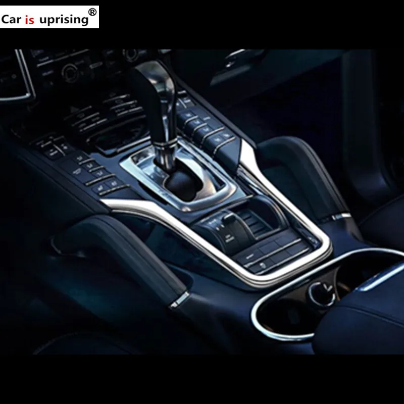 

Car styling Refit Indoor Accessories Central console decorative strip frame 3D Sticker for Porsche cayenne 2011-2017 Accessories