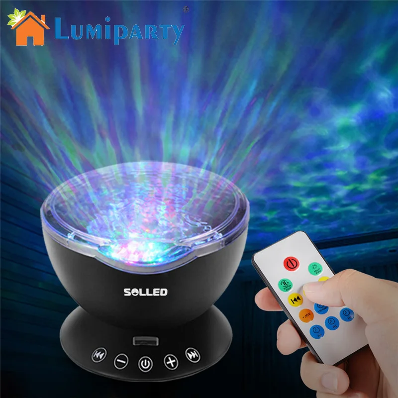 

Lumiparty Remote 12 LED 7 Colors Aurora Sky Cosmos Sky Master Projector LED Starry Night Light Lamp Ocean Wave Projector