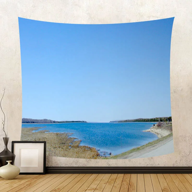 

Forest Tapestry Wonderland Mountain Waterfall Wall Hanging Scenic Picnic Mats Decorate Living Room Yoga Blanket Mat Beach Towel
