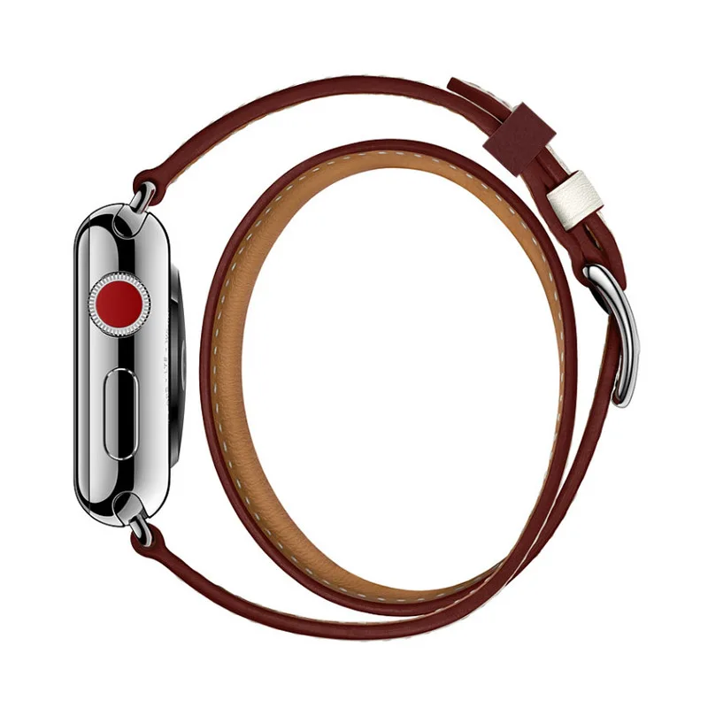 Новейший офисный кожаный ремешок для Apple Series из натуральной кожи herm Wrist Band для Apple Watch 1 2 3 Single Tour ремешок 38-42 мм