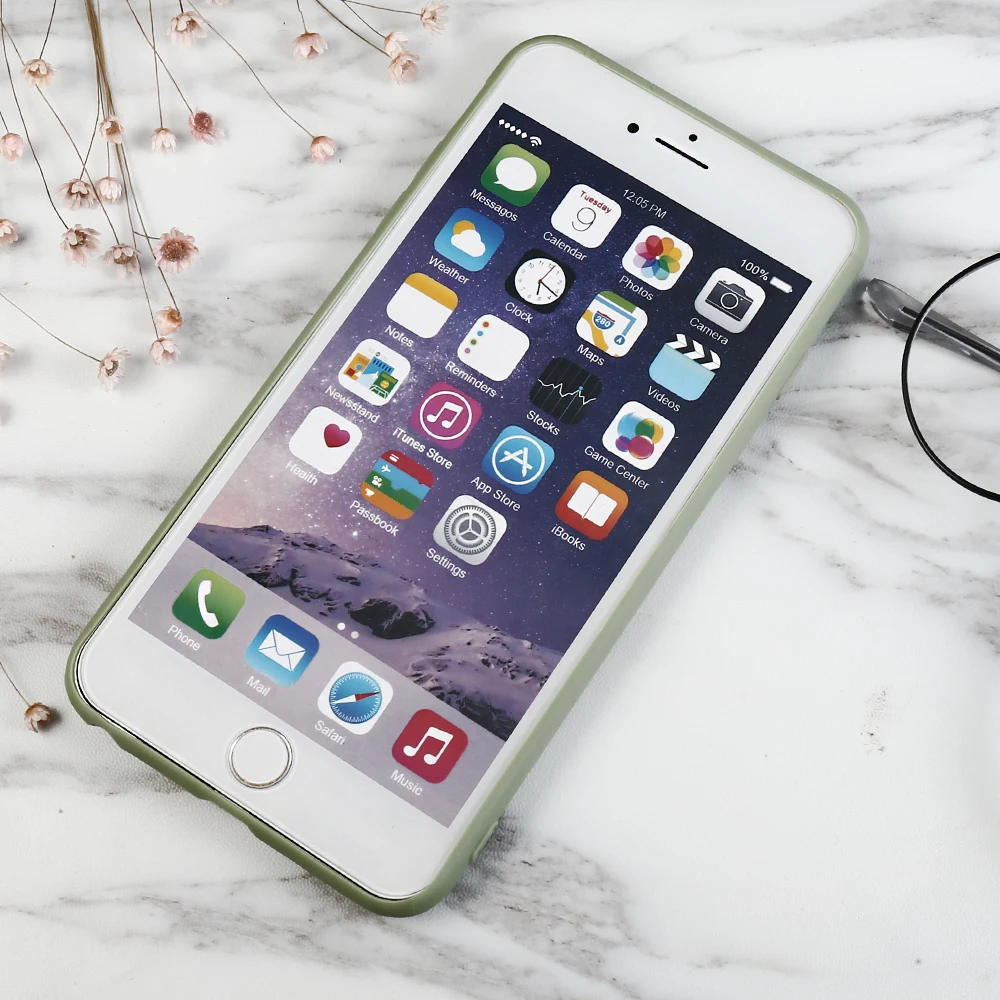 Яркий чехол для телефона Iphone X XS Max XR 8 7 6 6S Plus 5 матовые однотонные зеленые чехлы с