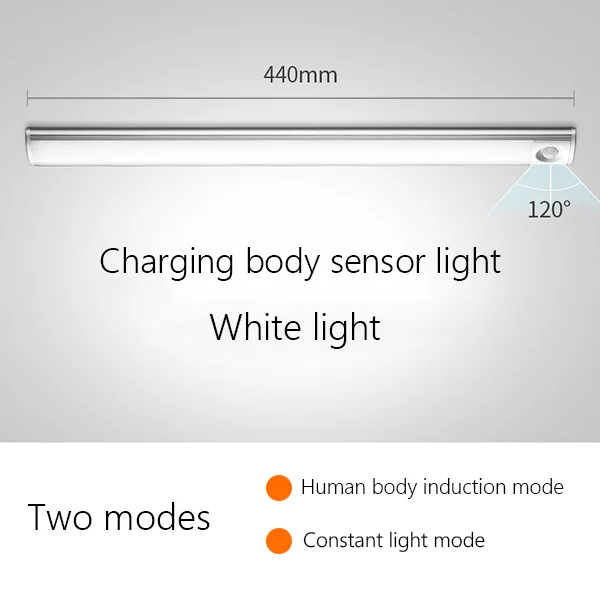 Xiaomi Youpin Wanhuo LED mirror headlamp induction toilet non-punching night lamp charging bedside bedside household bedside 3 - Color: White L