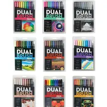 TOMBOW ABT, двойные кисти, ручки, набор, двойная головка, маркеры, цветная ручка, мягкая Акварельная кисть, ручка для рисования, товары для рукоделия