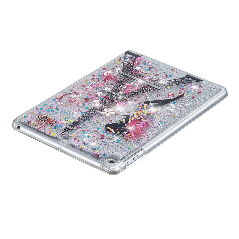 Wekays For Apple Ipad Air Ipad 5th Glitter Liquid Quicksand Silicon Fundas Case For Coque IPad Air IPad 5 IPad5 9.7