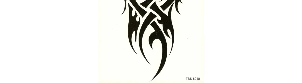 Tribal Totems Black Drgon Fire поддельные татуировки водонепроницаемый водопереводной временный наклейки одноразовые блестящие Сексуальные вечерние макияж