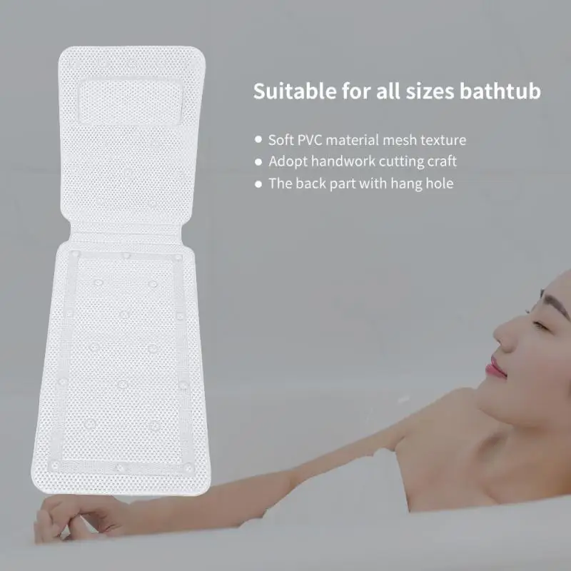 

125*36cm Full Body Spa Bath Mattress Cushion Pillow Soft Quilted Bathtub Mat slip-resistant pad Breathable Shower Mats