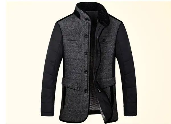 Middle aged font b men s b font business casual winter clothes roupas masculinas cotton padded