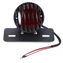Hot sale Motorcycle Ribbed Round Tail Brake Light for font b Custom b font Harley Bobber