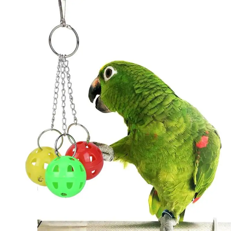 Попугай игрушки для домашних птиц подъем укус жевательные Подвесные качели шары Игрушка Декор для клетки