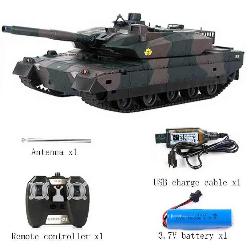 Rechargeable Remote Control Tank 40CM Camouflage RC Tank 1/20 9CH 27Mhz