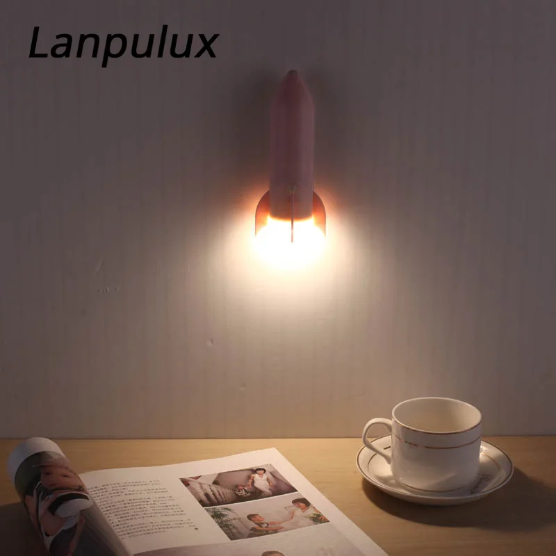 Lanpulux Милая Ракета моделирование ночник для детей Детская спальня прикроватная
