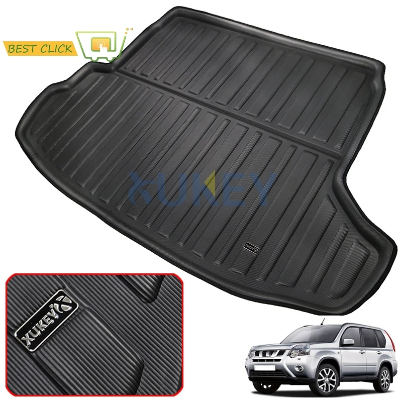 Подходит для Nissan X-Trail 2008-2013 2009 2010 2011 2012 задний багажник Грузовой коврик поддон для обуви вкладыш напольное ковровое покрытие Коврик