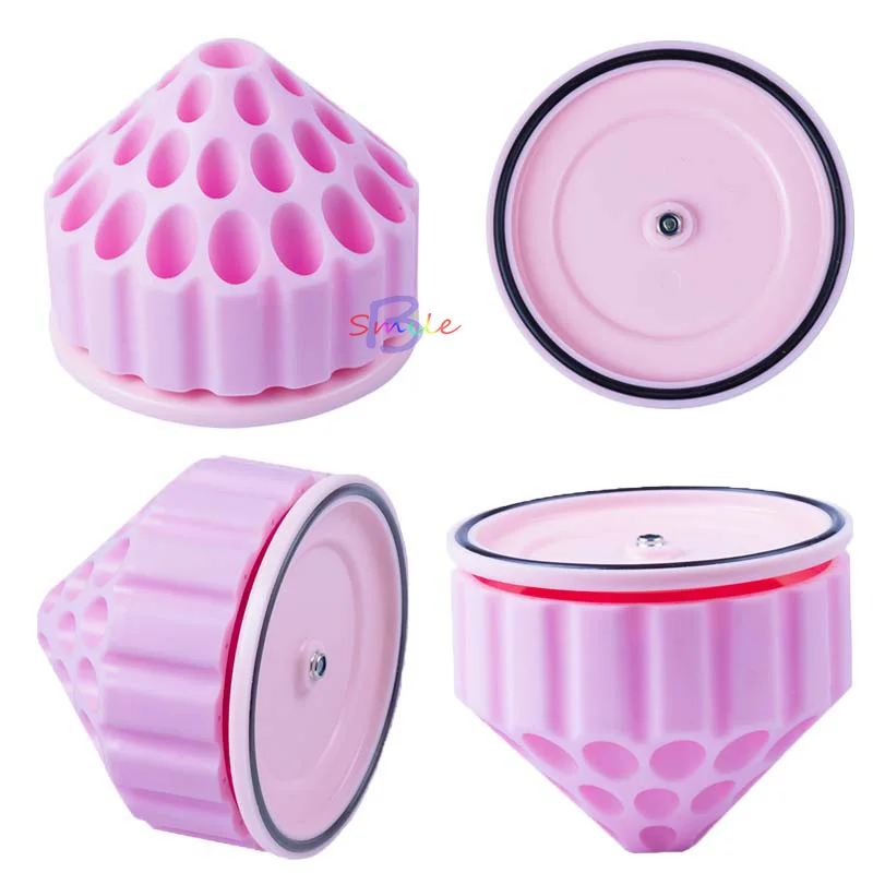 

New Type Pink Oral Dental Grinding Head Box Low-speed Needle Box 360-degree Rotating Bur Box