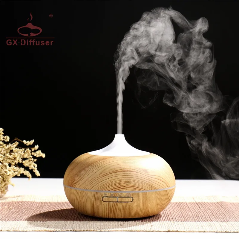 

GX.Diffuser 300ML 7 Colors LED Ultrasonic Cool Mist Humidifier Aromatherapy Diffuser Essential Oil Aroma Diffuser Air Purifier