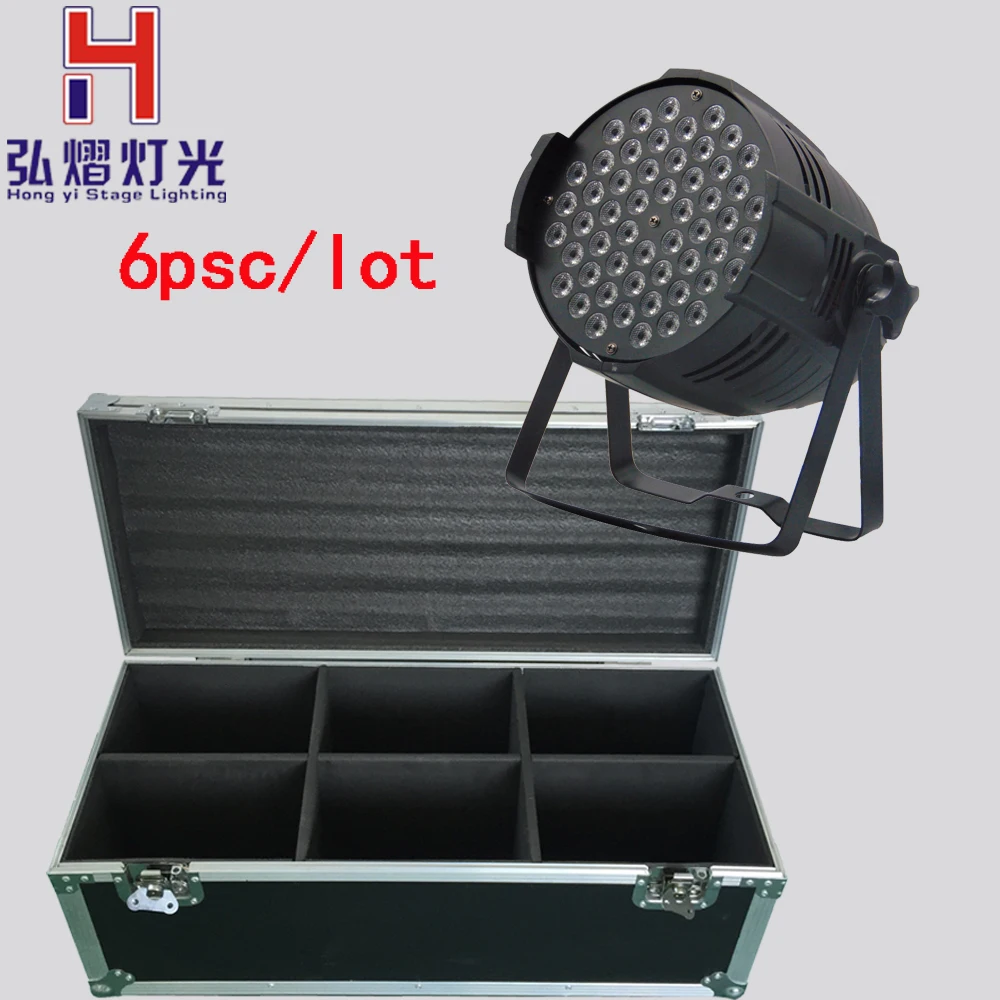 

Flight case 6XLot 54x3w RGBW 4IN1 LEDs Par Light DMX512 Flat dj lighting