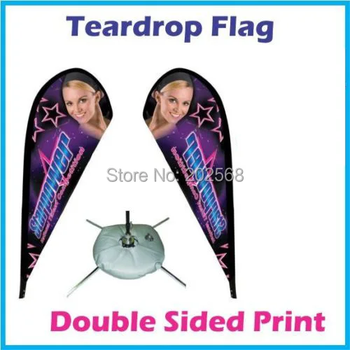 

Custom Printed Advertising Tear Drop Flag, includes pole & spike or screw feet