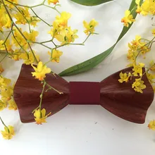 Креативный Свадебный твердый деревянный лук галстук 3D чистый ручной работы бабочка деревянный галстук для мужчин