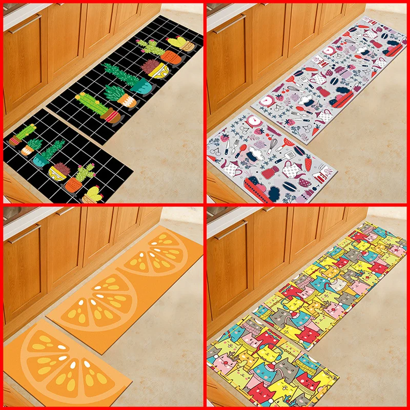 

Simple European Style Kitchen Mat Door Mat Bathroom Bedroom Bedside Blanket Super Soft Carpet Machine Washable Kitchen Rug