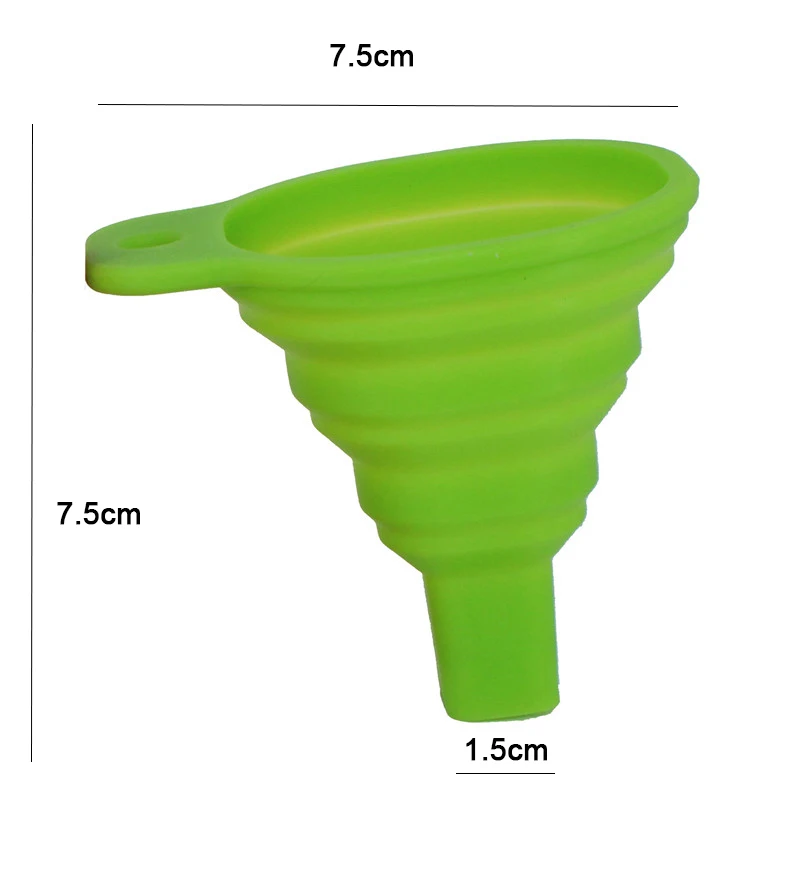 2 шт. Мини силиконовая воронка для бутылки воды складная Бытовая жидкая дозирующая складная телескопическая длинная горловина Воронка кухонный инструмент
