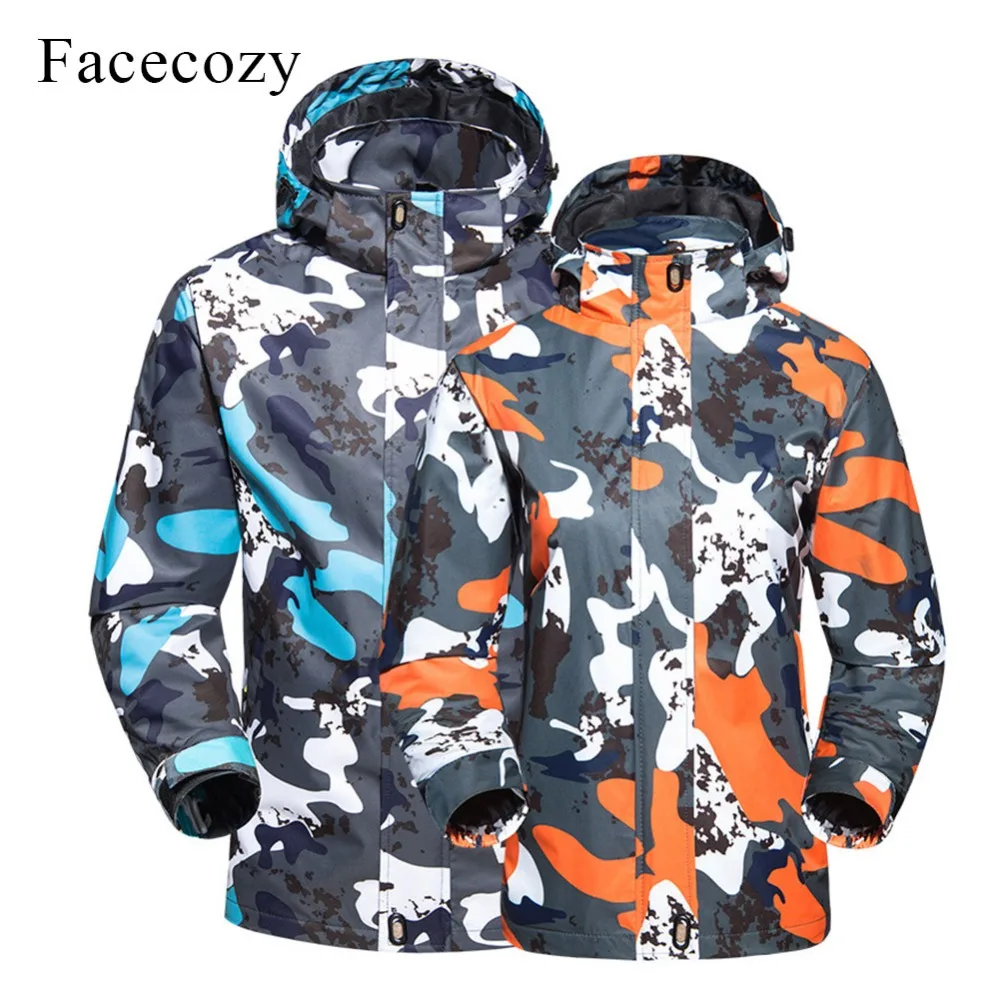Facecozy Мужская и Женская Весенняя куртка для походов флисовая камуфляжная