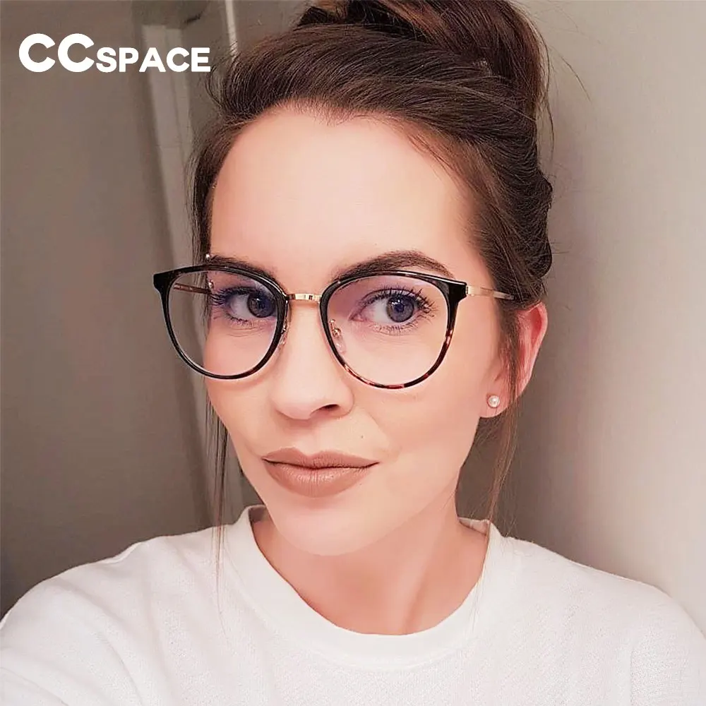 

CCSPACE 45535 Ladies Square Metal Glasses Frames Women Brand Designer Optical EyeGlasses Fashion Eyewear Computer Glasses
