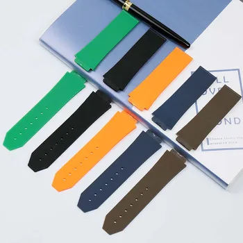 

Men's Watch Strap Accessories Natural Rubber Waterproof 19mm x 25mm Strap for HUBLOT Women's Silicone Strap