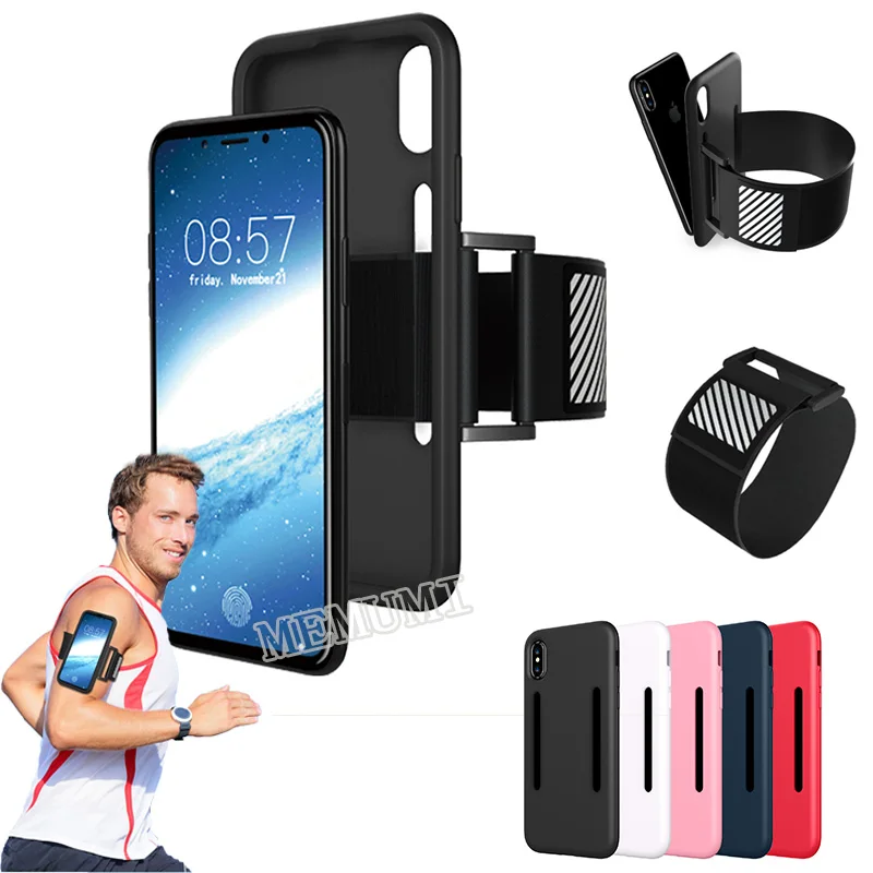 Gym Sports Phone Case For iPhone 5 5S SE X Arm Band Running Luminous