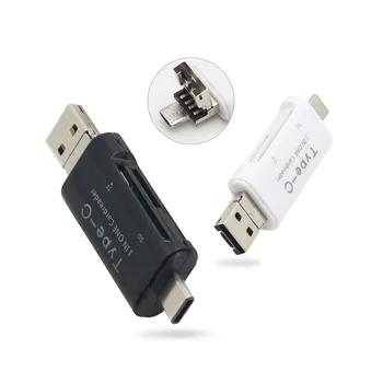 

USB3.1 Type-c Multifunction Card Reader Type C OTG HUB 3 in 1 Reader Plug