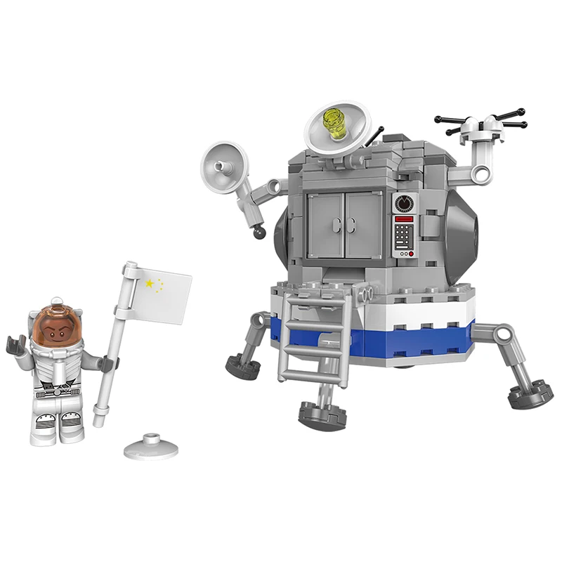 

XINGBAO 16001 NEW Apollo Space Exploration Satellite Landing On The Moon Aerospace Model Building Blocks Bricks With Logo Toys