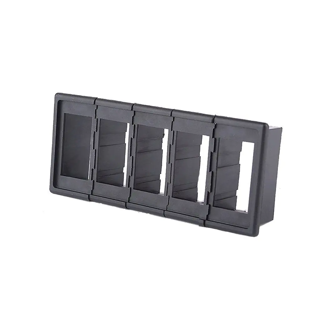 5 group Auto EC Rocker Switch Panel Switch Holder Housing Kit Black