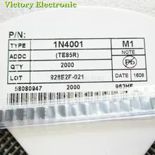 100 шт./лот диод M1 1N4001 SMD 1A с алюминиевой крышкой, 50В с выпрямительным диодом