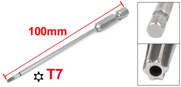 UXCELL Hot Sale 1/4" Hex Shank 100mm Long T6 T7 T8 T9 T10 T15 T25 T30 Magnetic Torx Security Screwdriver Bit - Image 3