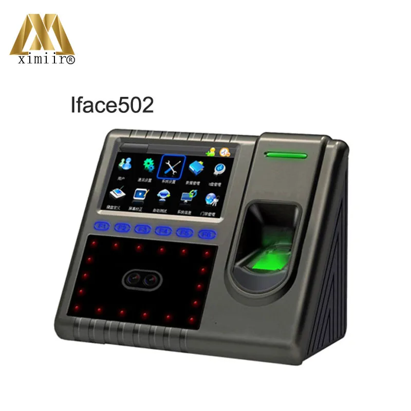Биометрический Iface 502 TCP/IP USB RS485 лицо и отпечаток пальца посещаемость времени и контроль доступа распознавание лица рекордер времени дверной замок