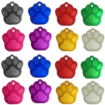 

Hot Sale New Arrivals Pets Product Paw Print Shaped Pet Tag Pet Name Tag Dog Id Tag Custom,Free Shipping Lot Wholesale