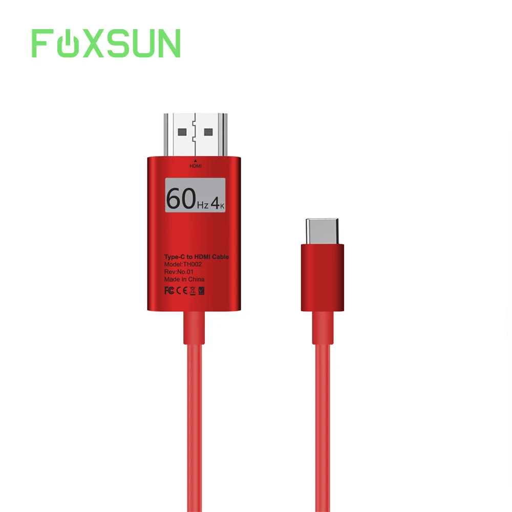 Usb إلى hdmi كبل 6.6ft ، نوع c إلى hdmi محول hdtv hdmi محول 4K @ 60 هرتز ل الجديد macbook pro ، بوك ، سامسونج غالاكسي s9/s8/s8