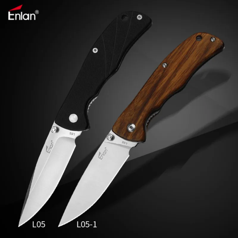 

Enlan L05 8CR13Mov Blade G10 or Wood Handle Outdoor Collection Camping Hunting Survival EDC bushcraft Diving Knives multitools