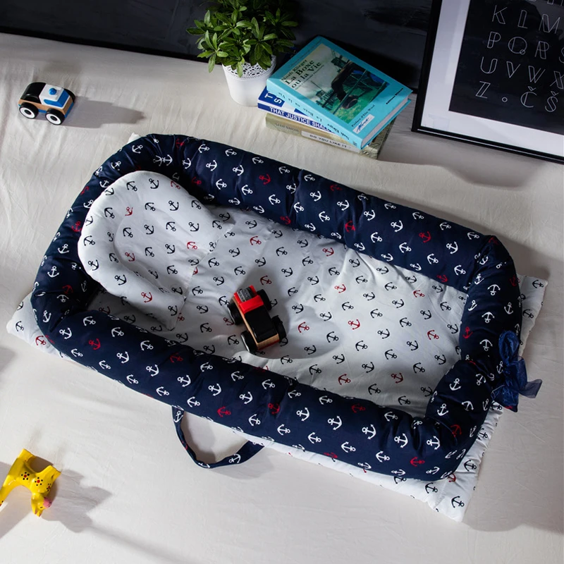 Baby Nest Bed Crib Portable Removable Washable Baby Crib Travel Bed For Children kid Infant Kid Cotton Cradle For Newborn Bumper