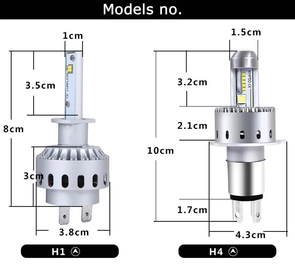 EURS фотоаппаратов моментальной печати 7S CSP светодиодные фары XHP-50 40 Вт 8000LM 6500K 12V 24V H1 H4 H7 H11 9005 9006 9012 укладки светодиодный фар автомобиля светодиодный лампы