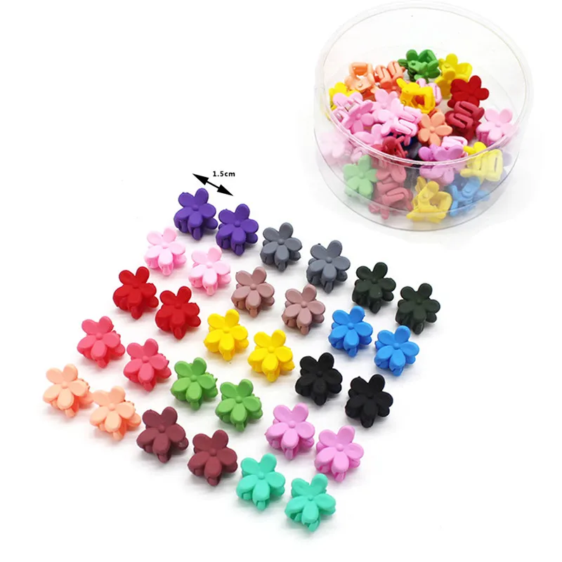 

10/20/30Pcs New Fashion Girls Small Claw Cute Hair Color Candy Flower Jaw Clip Children Hairpin Hair Accessories Wholesale