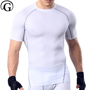 

PRAYGER Men Chest Binder T shirt Slimming Abdomen Corset Underwear Body Shaper Short Sleeves O neck Tops