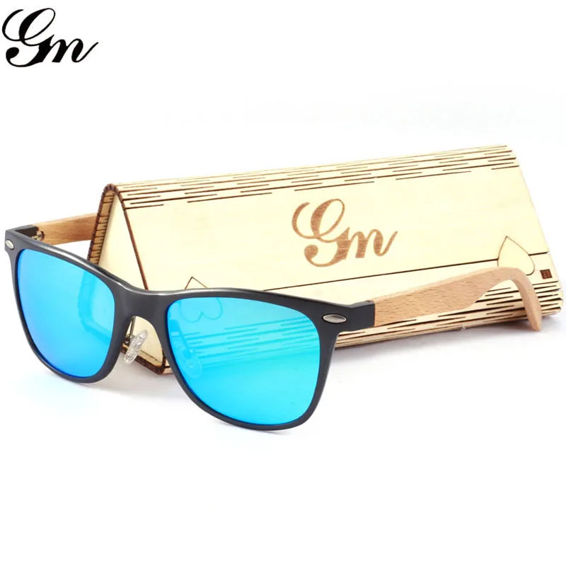 

G M Plarization Driving Glasses Aluminum Frame Sports Men's Bamboo Wood Sunglasses Luxury Brand bBmboo Sunglasses Men's High Qu